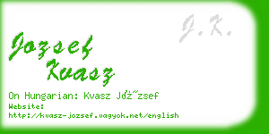 jozsef kvasz business card